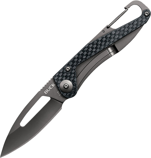 BUCK Knives Apex Framelock Black Carbon Fiber Handle Folding Blade Knife 818CFS
