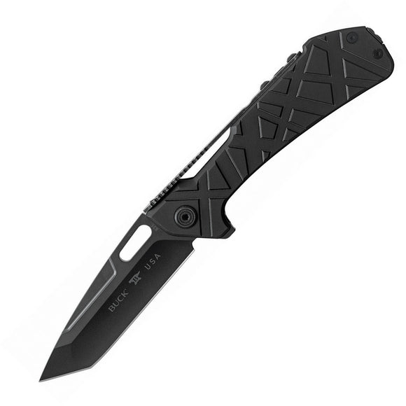 Buck Marksman Black Aluminum Folding 154CM Tanto Pocket Knife 831BKS1