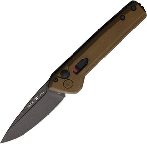 Buck Automatic Deploy Knife Button Lock Burnt Bronze Aluminum 154CM Blade 838BRS1