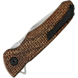 Buck Sprint Pro Pocket Knife Linerlock Brown Burlap Micarta Folding CPM-S30V 841BRS1