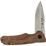 Buck Sprint Pro Pocket Knife Linerlock Brown Burlap Micarta Folding CPM-S30V 841BRS1