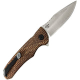 Buck Sprint Pro Pocket Knife Linerlock Brown Burlap Micarta Folding CPM-S30V 841BRS1