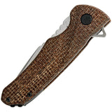 Buck Sprint Pro Pocket Knife Linerlock Brown Burlap Micarta Folding CPM-S30V 841BRS1