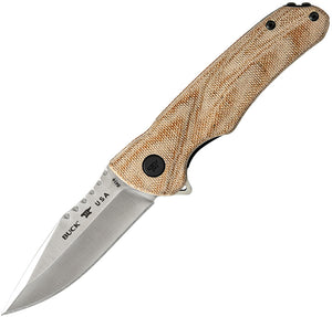 Buck Sprint Pro Pocket Knife Linerlock Tan Micarta Folding CPM-S30V Blade 841TNS