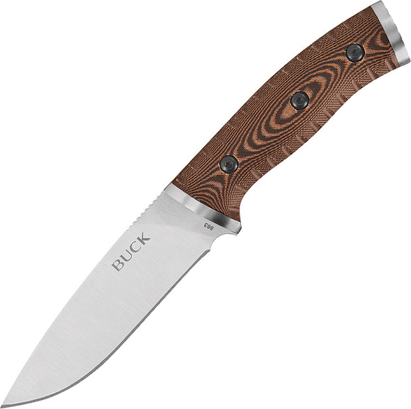 BUCK Knives Selkirk Survival Brown Handle Fixed Blade Knife with Black Sheath 863BRS