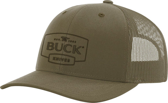 Buck Knives Logo OD Green Hat Adjustable Snap Back Baseball Trucker Cap 89157