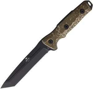 Buck Ground Combat Green Micarta Carbon Steel Tanto Fixed Blade Knife 893BO
