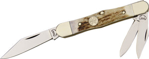Buck Creek Whittler Deer Stag Folding Stainless Pocket Knife 6308DS