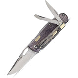 Buck 2pc Linerlock & Trapper Black Pakkawood Folding Stainless Knife Set CMBOME11