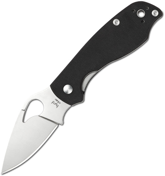 Byrd Crow 2 Plain Linerlock Stainless Folding Black G10 Knife 09GP2