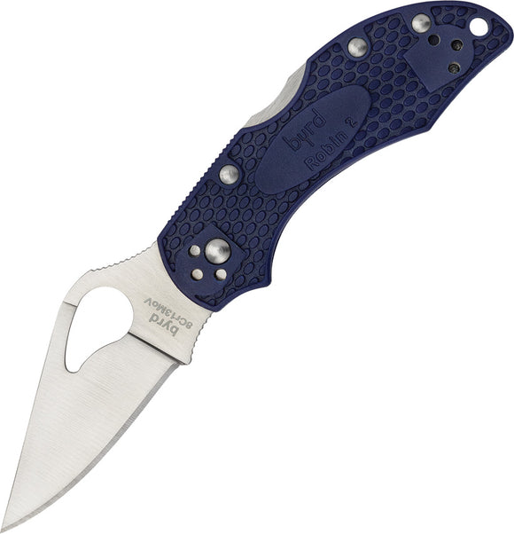 Byrd Robin 2 Lockback Blue Handle Folding Knife 10PBL2