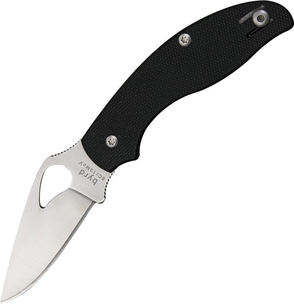 Byrd Tern Folder Black G10 Handle Stainless Flat Ground Folding Blade Knife 23GP