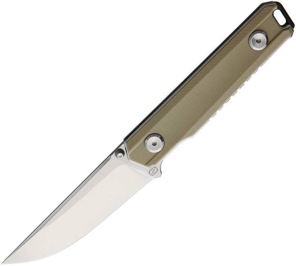 Stedemon BP02 Linerlock Coyote Handle Folding Satin Drop Pt Blade Knife