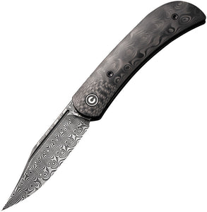 Civivi Appalachian Drifter II Linerlock CF Folding Damascus Knife 19010CDS3