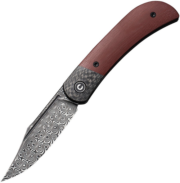 Civivi Appalachian Drifter II Linerlock G10/CF Folding Damascus Knife 19010CDS4