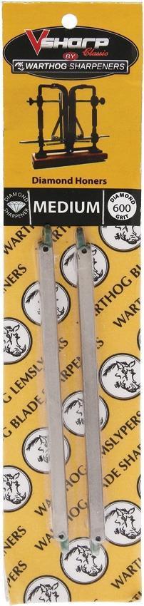 Warthog Set of 2 Classic I V-Sharp Diamond Medium 600 Grit Sharpener Stones