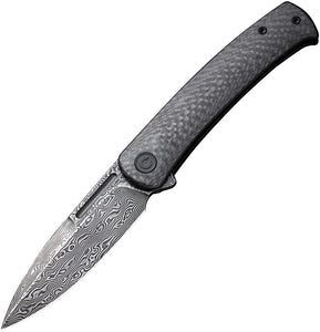 Civivi Caetus Linerlock Carbon Fiber Folding Damascus Pocket Knife 21025CDS1