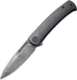 Civivi Caetus Linerlock Carbon Fiber Folding Damascus Pocket Knife 21025CDS1