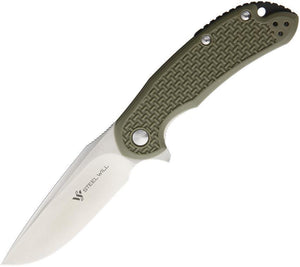 Steel Will Cutjack C22 Linerlock Folding Blade OD Green FRN Handle Knife