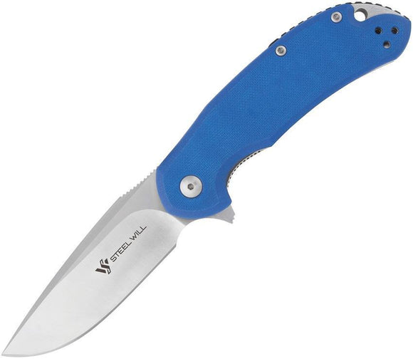Steel Will Cutjack C22-2BL Linerlock Blue G10 Handle Folding Blade Knife