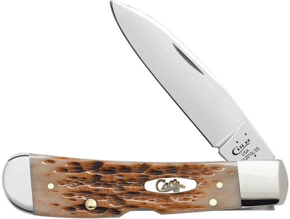 Case Cutlery Tribal Locking Blade Amber Jigged Bone Folding Pocket Knife 00247