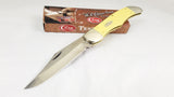 Case XX Hunter Yellow Smooth Handle Folding Pocket Knife 3165CV - 00735