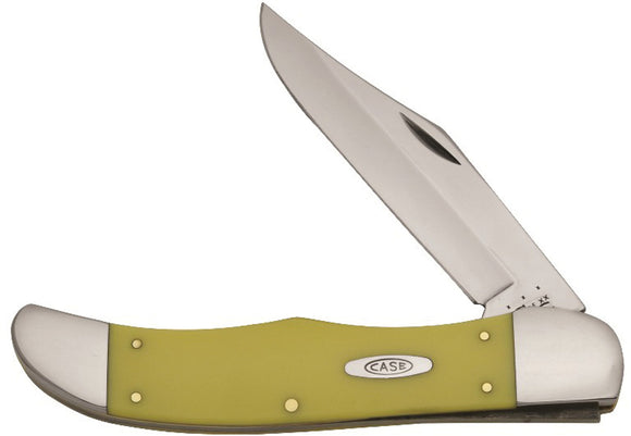 Case XX Hunter Yellow Smooth Handle Folding Pocket Knife 3165CV - 00735
