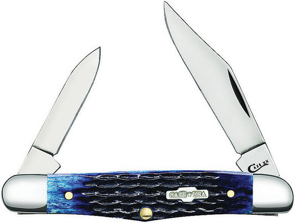 Case Cutlery Half Whittler Navy Blue Jigged Bone Folding Pocket Knife 02862