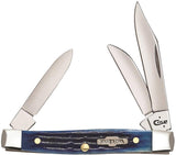 Case Cutlery XX Small Stockman Blue Jigged Bone Handle Folding Blade Knife 02865