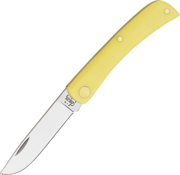 Case Cutlery Sod buster Jr Yellow Carbon Steel Skinner Folding Pocket Knife 032