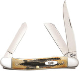 Case Cutlery XX Medium Stockman Bonestag Stainless Folding Blades Knife 03578