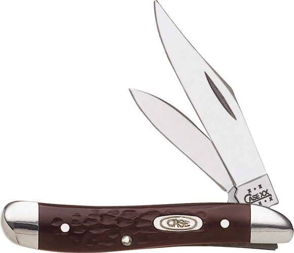 Case XX Peanut Brown Derlin Handle Folding Pocket Knife 6220 ss 046