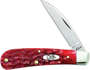 Case Cutlery Sway Back Dark Red Bone Folding Pocket Knife 07001