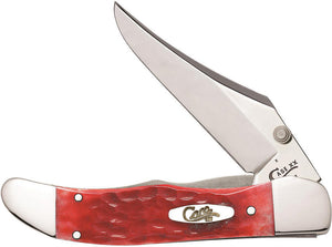 Case XX Kickstart Red Bone Handle A/O Carbon Steel Folding Hunter Knife 07003