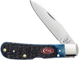 Case XX Tribal Lock Navy Blue Jigged Bone Folding Knife TB612010L SS - 07065