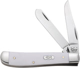 Case XX Cutlery Case White Synthetic Mini Trapper Knife Fish Symbol 07257