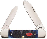 Case Cutlery XX Canoe Navy Blue Bone Handle Stainless Folding Blades Knife 07309