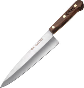 Case Cutlery 8" Household Kitchen Walnut Handle Chefs Fixed Blade Knife 07316