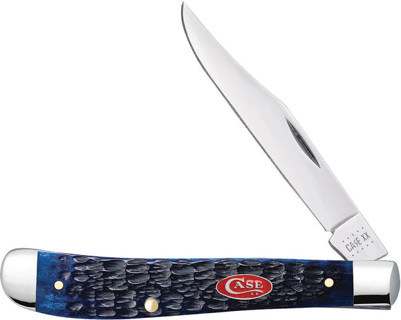 Case Cutlery Slimline Trapper Blue Navy Bone Folding Clip Pt Pocket Knife 07323