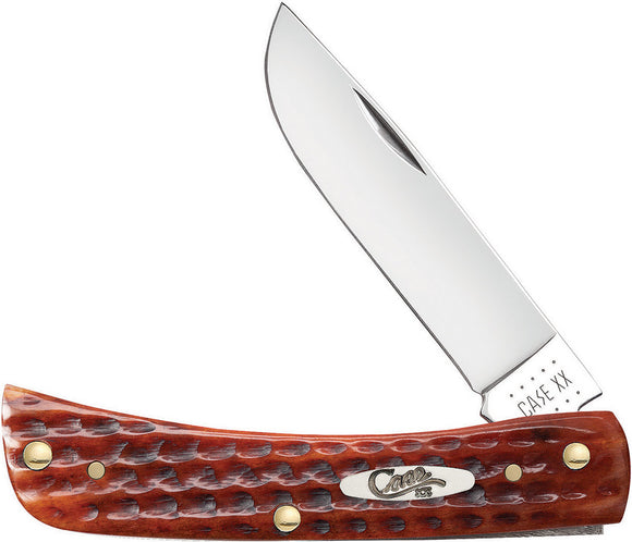 Case Cutlery Sod Buster Jr Harvest Orange Bone Folding Drop Point Knife 07396