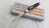 Case XX Small Brown Delrin Handle Folding Pocket Pen Knife 6233SS 083
