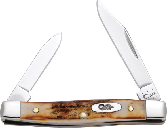 Case XX Small Indian Sambar Stag Handle Folding Knife Clip Pen Blade Folder 088