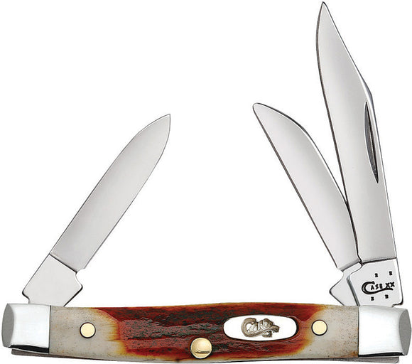 CASE XX Genuine Red Deer Stag Small Stockman Folding Pocket Knife 09449