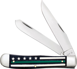 Case Cutlery Stripes of Service Trapper Folding Pocket Knife 09575