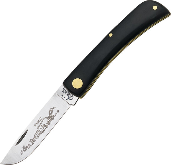 Case XX Cutlery Folding Black Pocket Knife Sodbuster Jr Black USA New 095