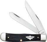 Case Cutlery Trapper Purple Barnboard Bone Folding Stainless Pocket Knife 09700