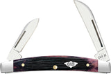 Case Cutlery Small Congress Purple Barnboard Bone Folding Stainless Knife 09704