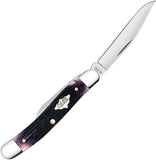 Case Cutlery Medium Jack Purple Barnboard Bone Folding Stainless Knife 09714