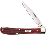 Case Cutlery XX Slimline Trapper Old Red Bone Handle Folding Blade Knife 10303