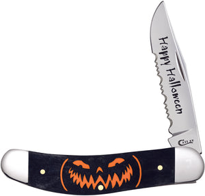 Case Cutlery Bose Halloween Sowbelly Black Bone Folding Pocket Knife 10586